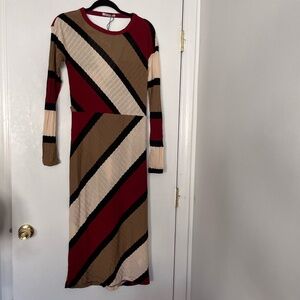 Zara Trafaluc Striped Maxi Dress
